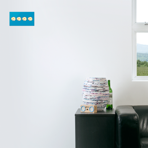 Groovy Daisy Row – Retro Floral by DonWillisJrArt